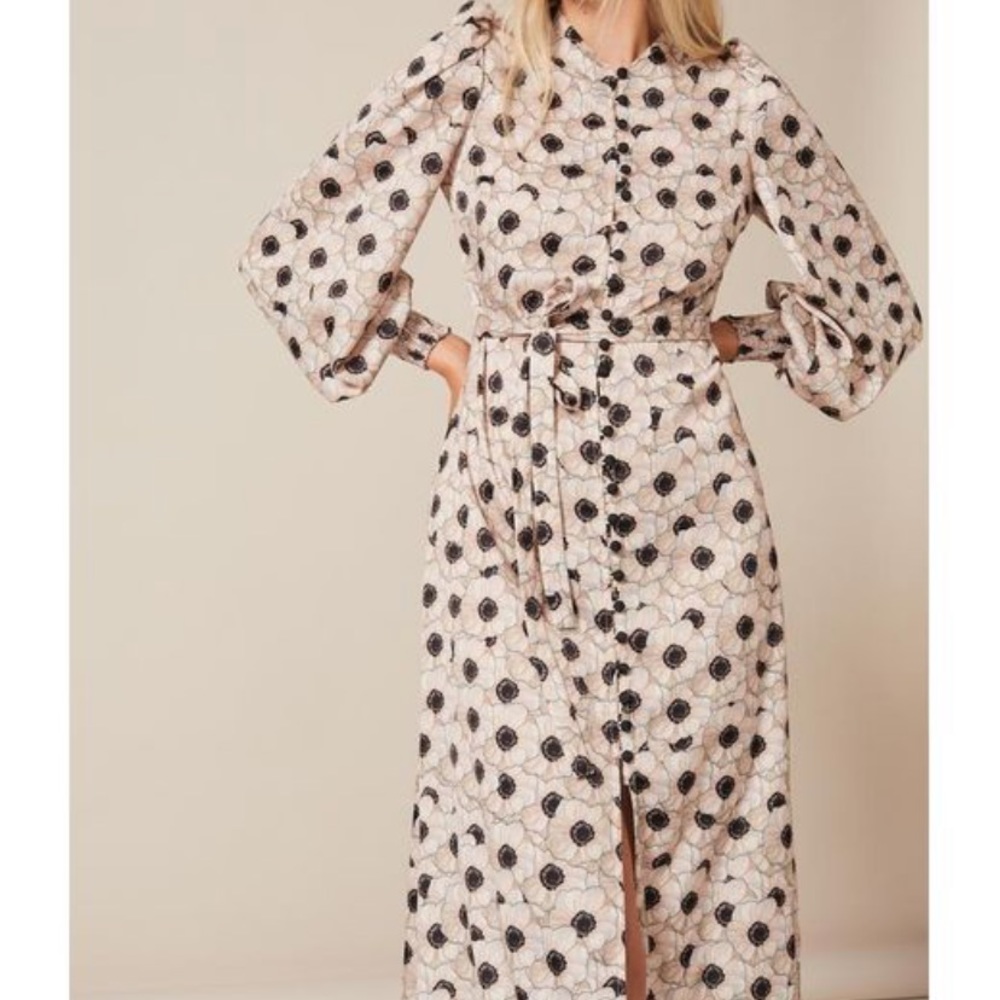 PHOEBE GRACE  Designers Women's Natural Trudy Midaxi Dress size UK 10/ US 6